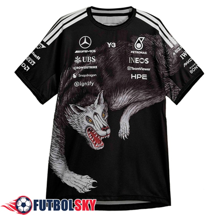 Camiseta de manga corta Mercedes Benz Team Negro 2026 -02