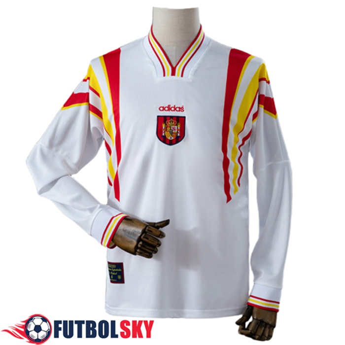 Camisetas De Futbol España Retro Segunda Manga Largas 1996