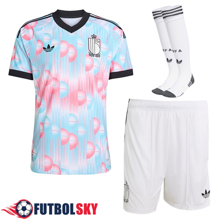 Camisetas Futbol Bélgica Segunda (Cortos + Calcetines) Copa Del Mundo 2026