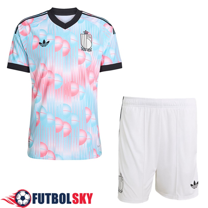 Nueva Camiseta Equipo Nacional Bélgica Ninos Segunda Copa Del Mundo 2026