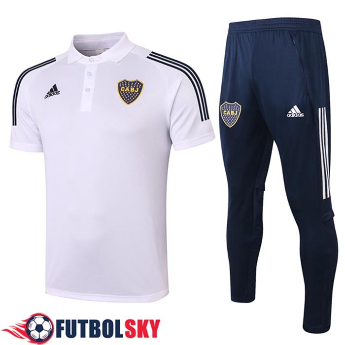 Camiseta Polo Boca Juniors + Pantalones Blanca 2020/2021