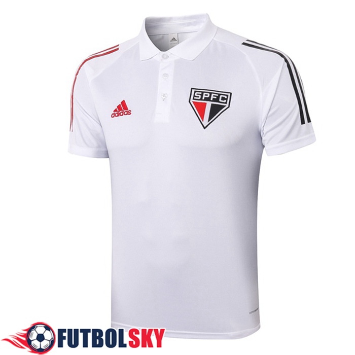 Camiseta Polo Futbol Sao Paulo FC Blanca 2020/2021