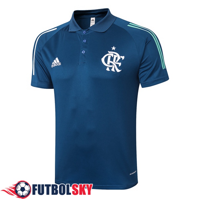 Camiseta Polo Futbol Flamengo Azul Real 2020/2021