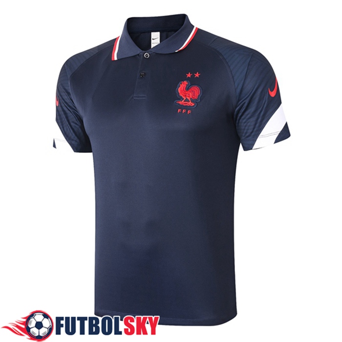 Camiseta Polo Futbol Francia Azul Real 2020/2021