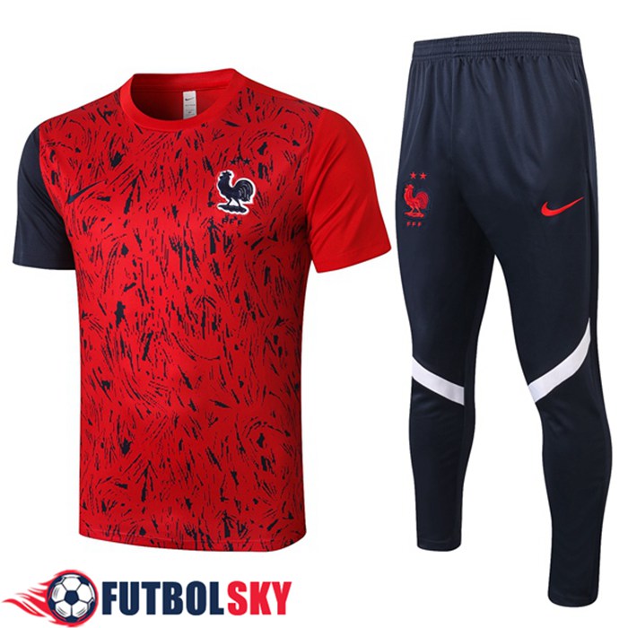 Camiseta Entrenamiento Francia + Pantalones Rojo 2020/2021