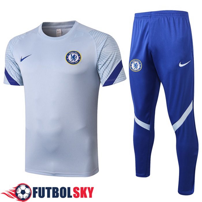 Camiseta Entrenamiento FC Chelsea + Pantalones Gris 2020/2021
