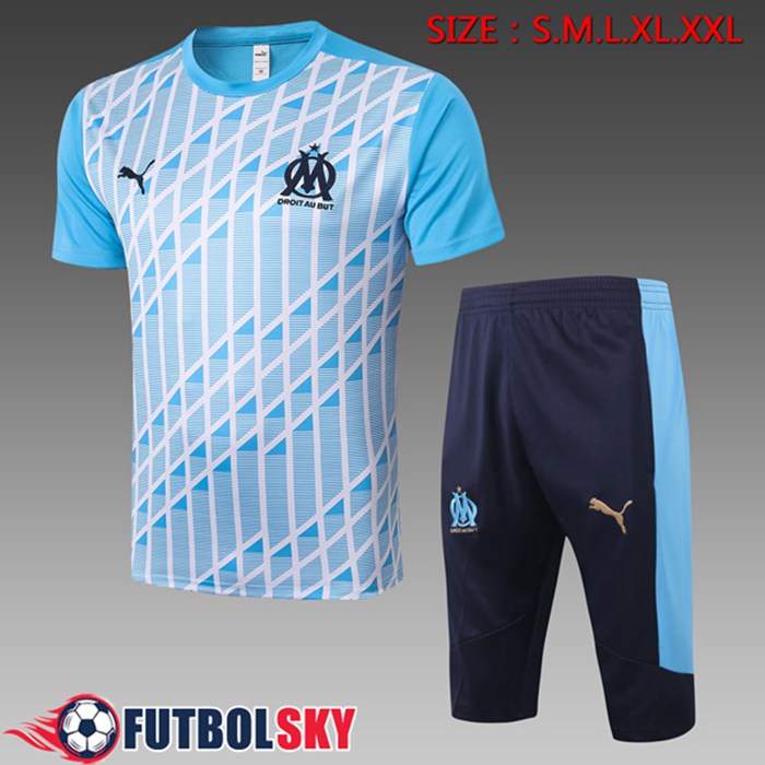 Camiseta Entrenamiento Marsella OM + Pantalones 3/4 Azul 2020/2021
