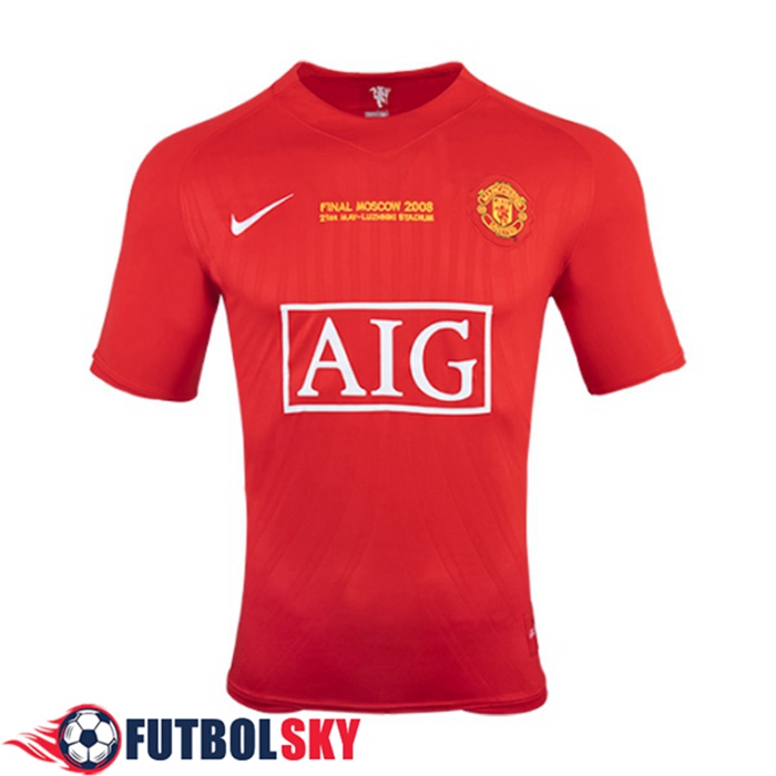 Camiseta De Futbol Manchester United Retro Titular 2007/2008