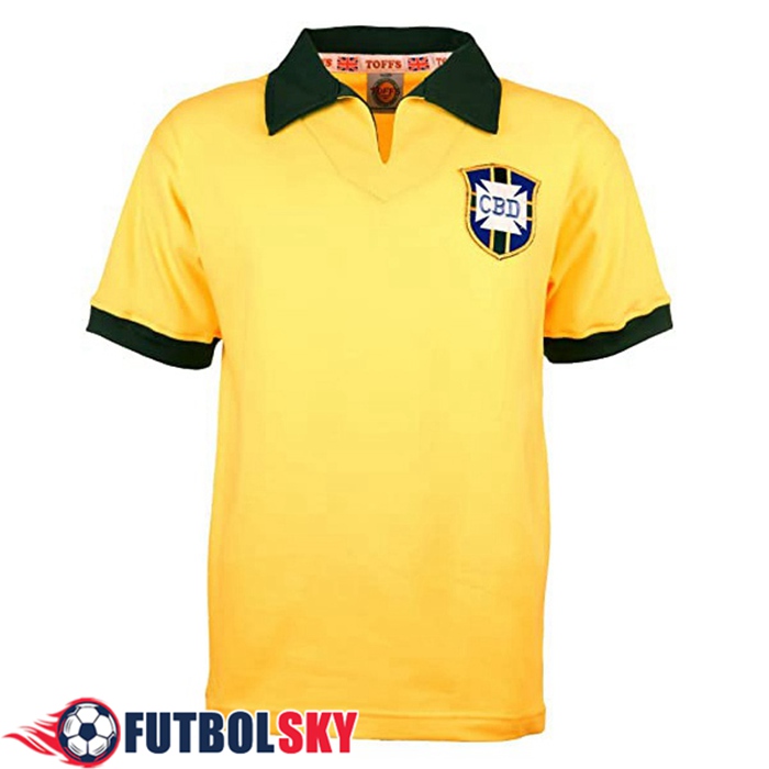 Camiseta De Futbol Brasil Retro Coupe du monde Titular 1958