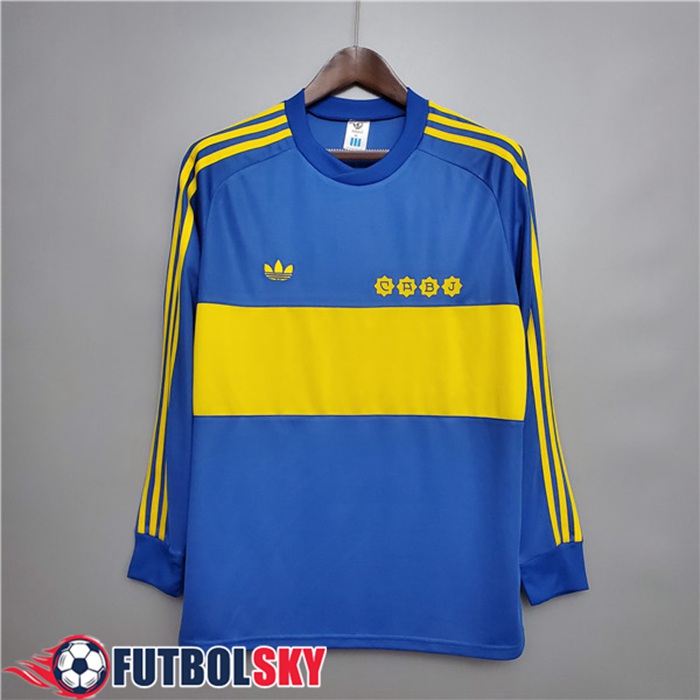 Camiseta De Futbol Boca Juniors Retro Manga Larga Titular 1981