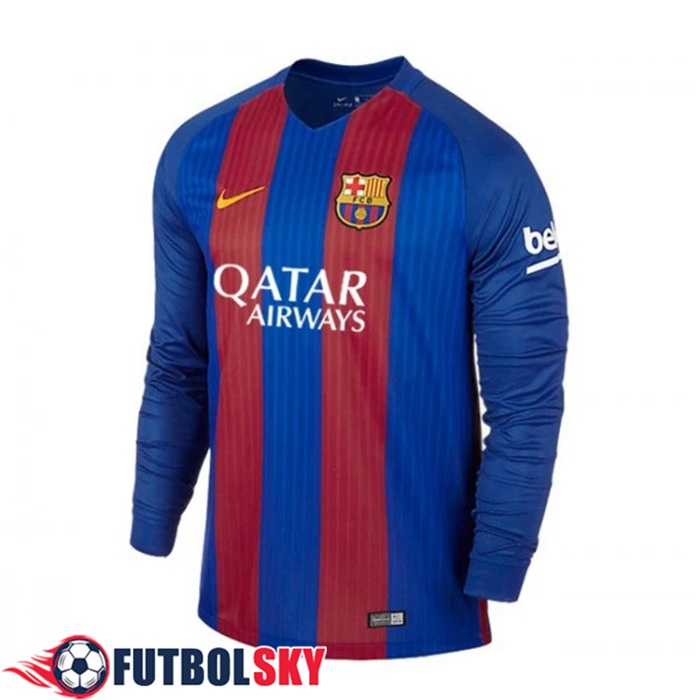 Camiseta De Futbol FC Barcelona Retro Titular Manga Larga 2016/2017