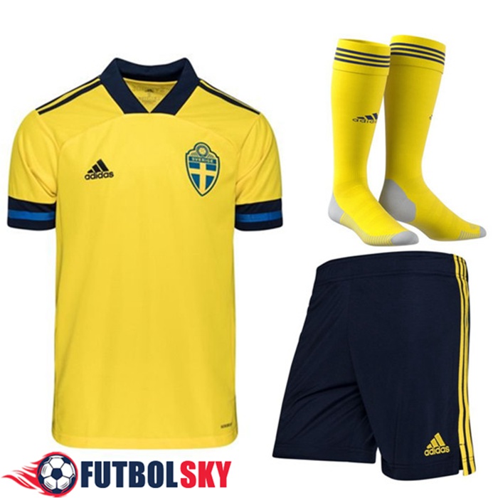 Camiseta Futbol Suecia Titular (Cortos+Calcetines) 2020/2021