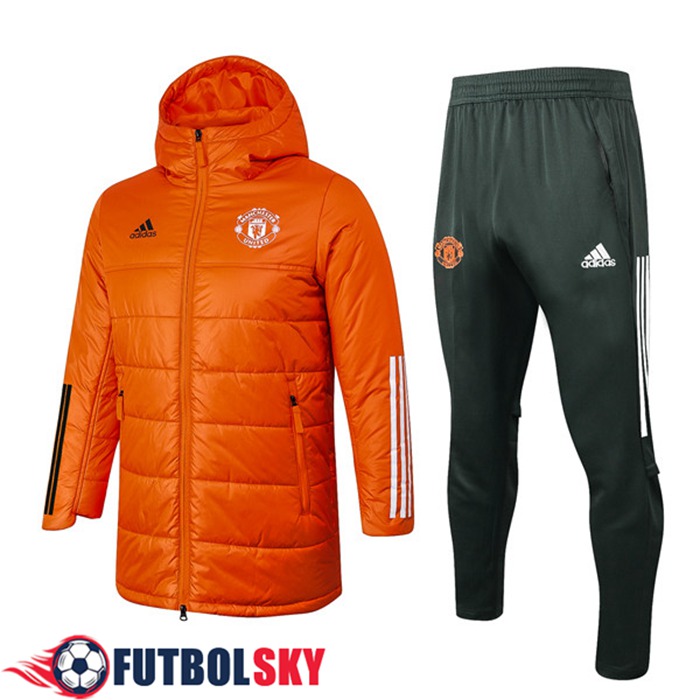 Chaqueta De Plumas Manchester United Naranja + Pantalones 2020/2021