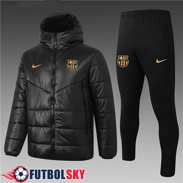 Chaqueta De Plumas FC Barcelona Negro + Pantalones 2020/2021