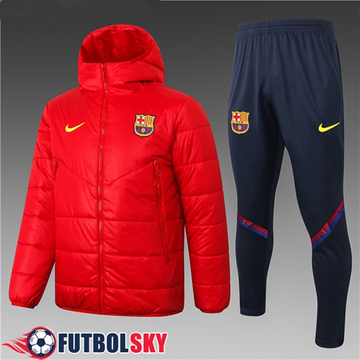 Chaqueta De Plumas FC Barcelona Rojo + Pantalones 2020/2021