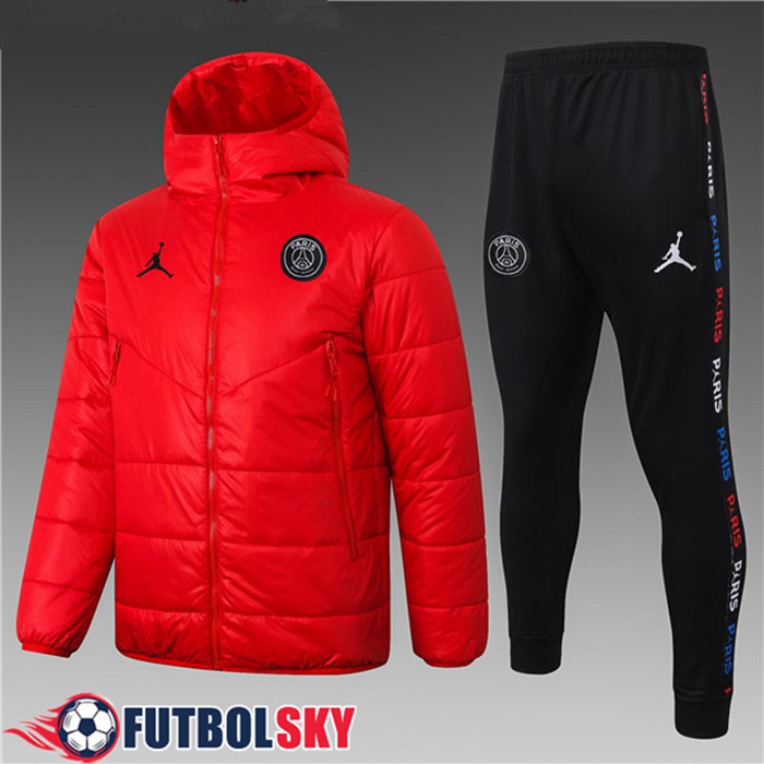 Chaqueta De Plumas PSG Jordan Rojo + Pantalones 2020/2021