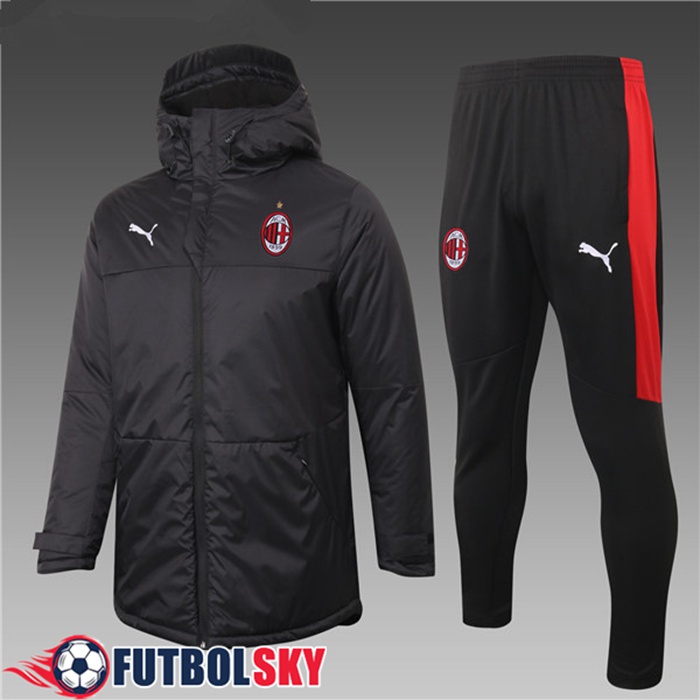 Chaqueta De Plumas AC Milan Negro + Pantalones 2020/2021