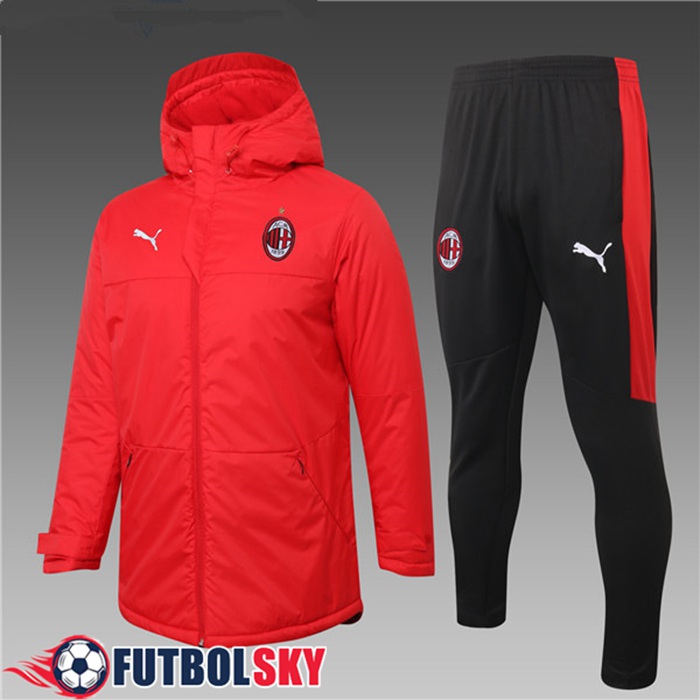 Chaqueta De Plumas AC Milan Rojo + Pantalones 2020/2021