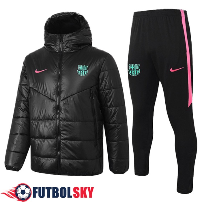 Chaqueta De Plumas FC Barcelona + Pantalones Negro 2020/2021