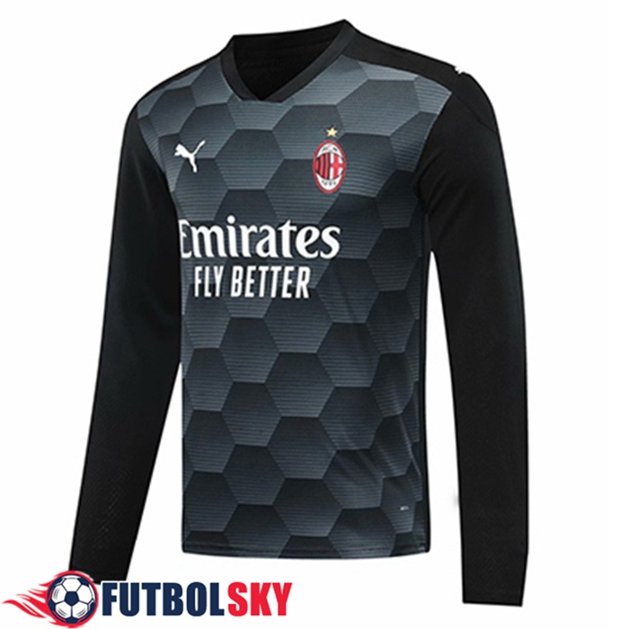 Camiseta AC Milan Portero Negro Manga Larga 2020/2021