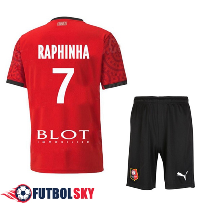 Camiseta Stade Rennais (RAPHINHA 7) Niños Titular 2020/2021