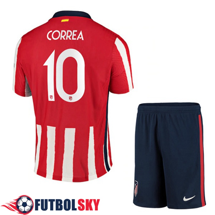 Camiseta Atletico Madrid (Correa 10) Niños Titular 2020/2021
