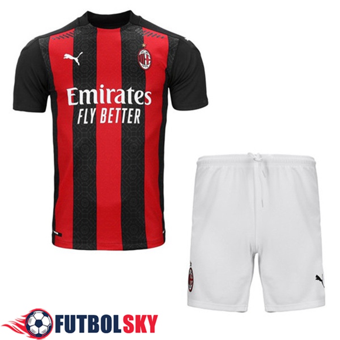 Camiseta De Futbol AC Milan Niños Titular 2020/2021