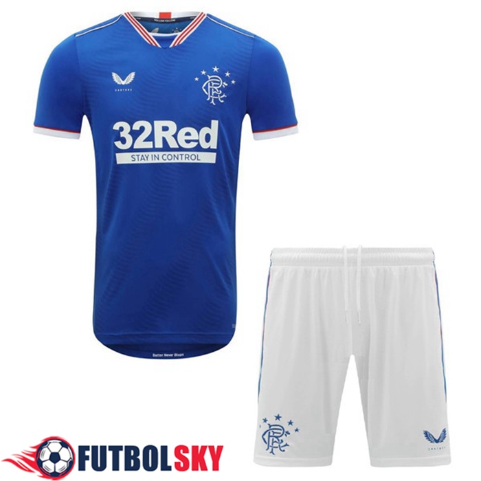 Camiseta De Futbol Rangers FC Niños Titular 2020/2021