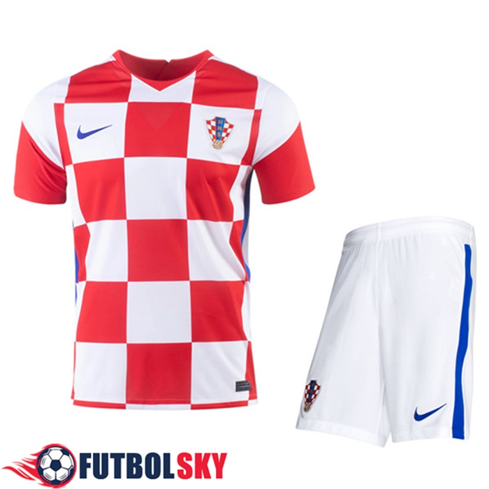 Camisetas Equipos Croacia Niños Titular UEFA Euro 2020
