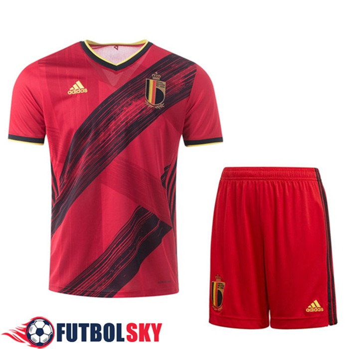 Camisetas Equipos Bélgica Niños Titular UEFA Euro 2020