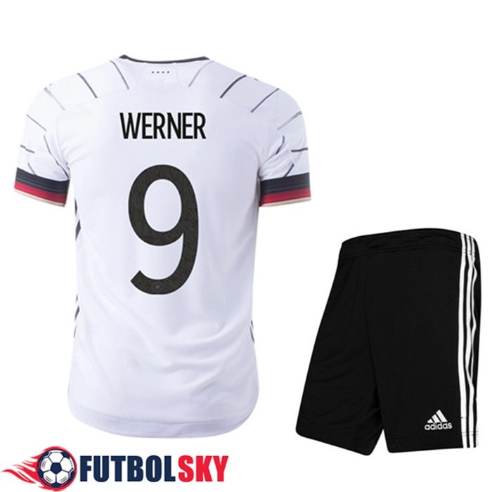 Camiseta Alemania (Werner 9) Niños Titular UEFA Euro 2020