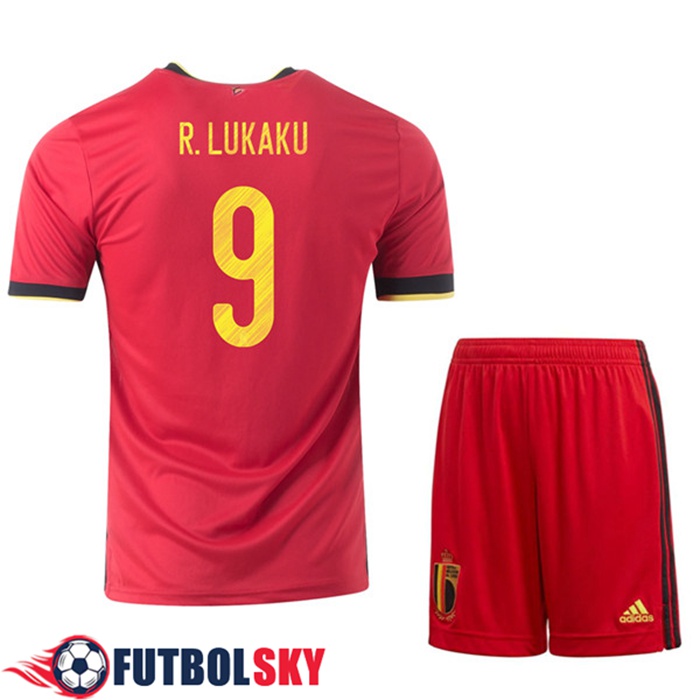 Camiseta Bélgica (R.Lukaku 9) Niños Titular UEFA Euro 2020