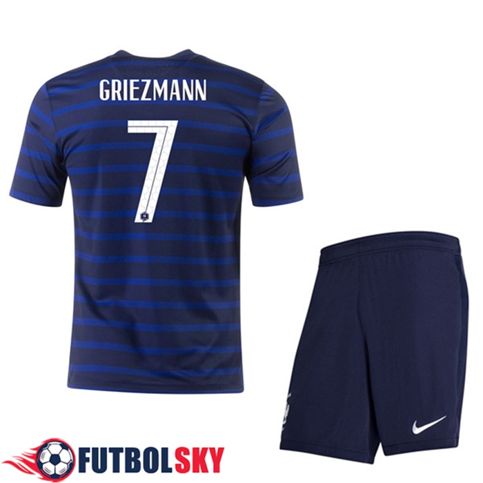 Camiseta Francia (Griezmann 7) Niños Titular UEFA Euro 2020