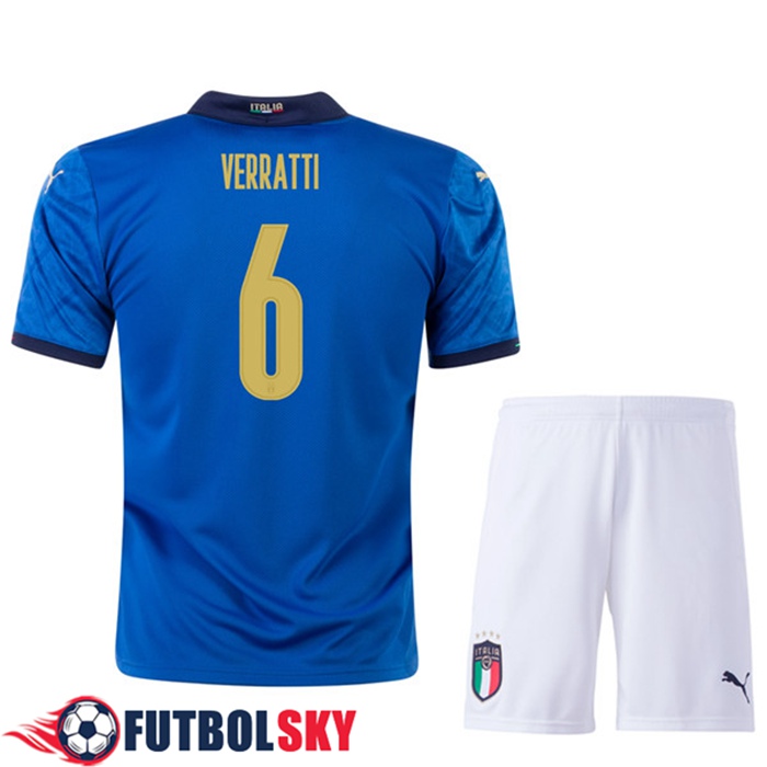 Camiseta Italia (VERRATTI 6) Niños Titular UEFA Euro 2020