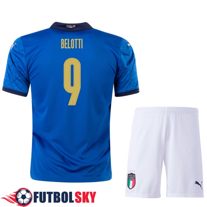Camiseta Italia (BELOTTI 9) Niños Titular UEFA Euro 2020