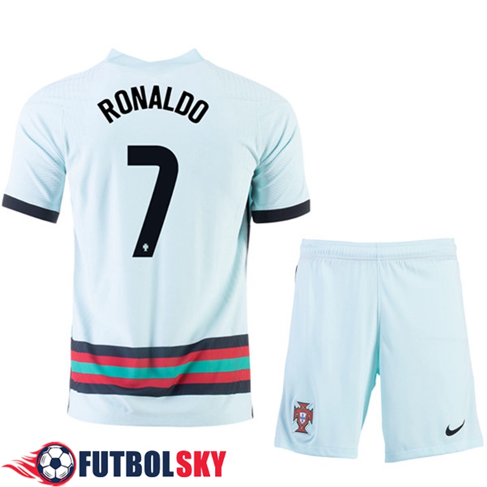 Camiseta Portugal (RONALDO 7) Niños Alternativo UEFA Euro 2020