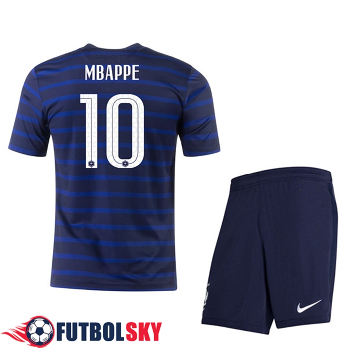 Camiseta Francia (Mbappe 10) Niños Titular UEFA Euro 2020