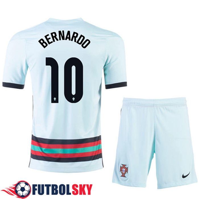 Camiseta Portugal (BERNARDO 10) Niños Alternativo UEFA Euro 2020