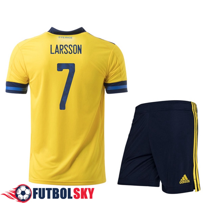 Camiseta Suecia (LARSSON 7) Niños Titular UEFA Euro 2020