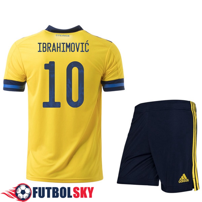 Camiseta Suecia (IBRAHIMOVIC 10) Niños Titular UEFA Euro 2020