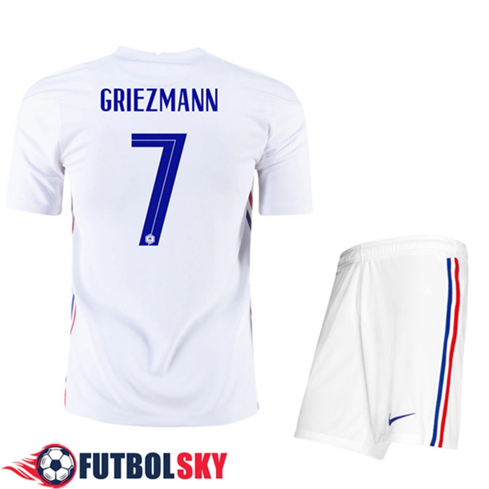 Camiseta Francia (Griezmann 7) Niños Alternativo UEFA Euro 2020