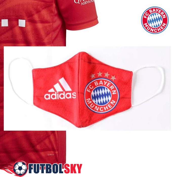 Mascarilla Bayern Munich Rojo Con Filtro Anti Gases Toxicos