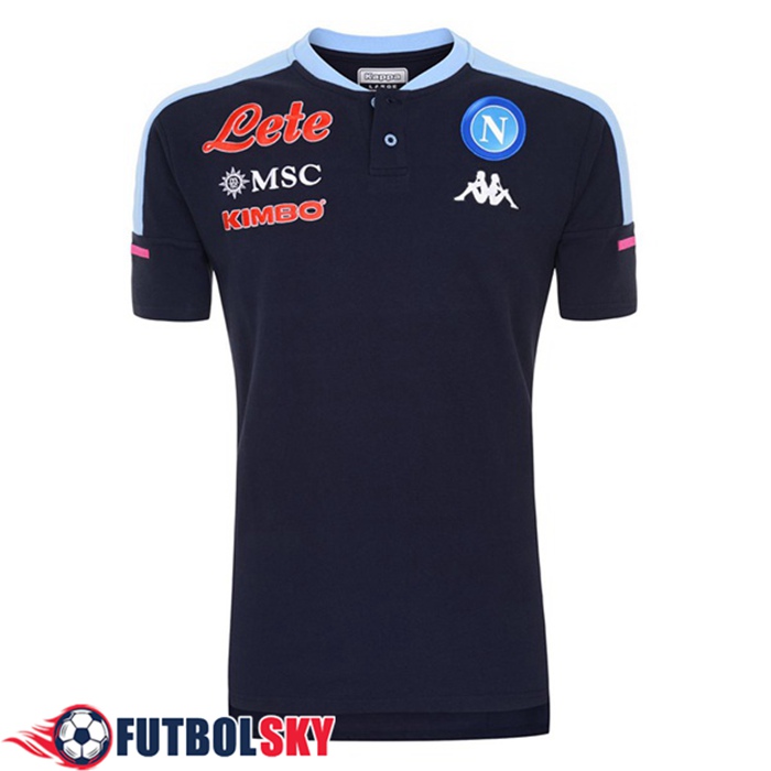 Camiseta Polo Futbol SSC Naples Negro 2020/2021